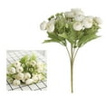 thumbnail image 3 of Artificial Flowers Bouquets, 11in Fake Flower Bud for Vase Floral Arrangements Wedding Home Table Decoration, 1PCS  White, 3 of 8