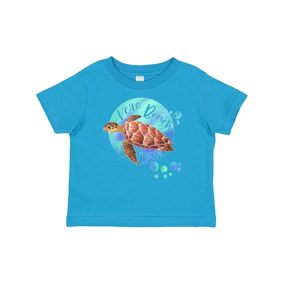 Inktastic Vero Beach, Florida Swimming Sea Turtle with Bubbles Boys or Girls Baby T-Shirt