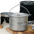 thumbnail image 1 of Lixada Pot Léger en Titane 750 ml avec Spork Pliable pour Camping, Randonnée, Backpacking, Pique-Nique en Plein Air, 1 of 7