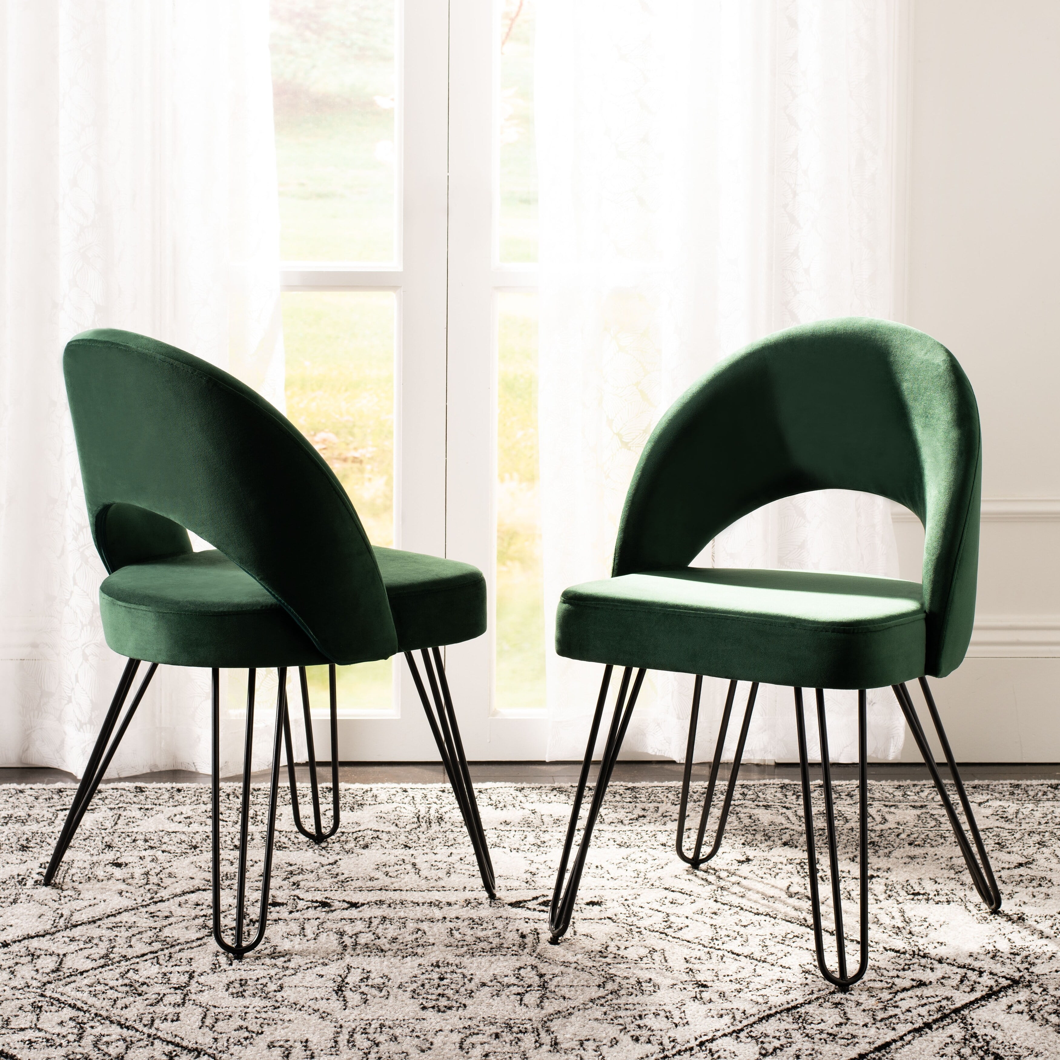 safavieh velvet dining chairs