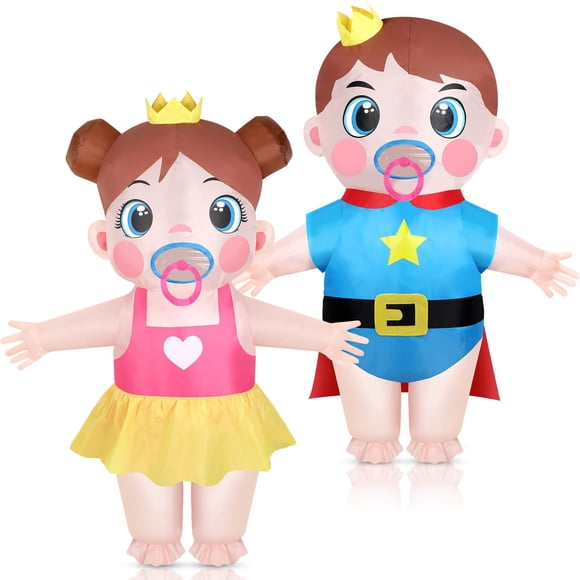 Disfraz inflable de bebé redondo y divertido para adultos (2 unidades)