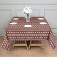thumbnail image 3 of Red Christmas Reindeer Pattern Square Tablecloth,Waterproof Square Table Cover,Wipeable Spillproof Washable Table Cover for Home Kitchen Party Decor 60"x60"(152x152cm), 3 of 6