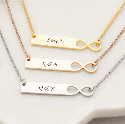 Personalized Jewelry Gift for Girlfriend Custom Infinity Name Necklace Iced Out Necklace Nameplate Necklace