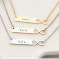 thumbnail image 1 of Personalized Infinity Bar Name Necklace Christmas Gift for Her, 1 of 8