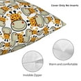 thumbnail image 3 of Yiaed Giraffes Head Print Pillow Covers Super Soft Decorative Square Throw Pillow Covers Case Cushion Covers for Sofa Couch Bedroom Car Decor（No pillow core）-24"x24", 3 of 7