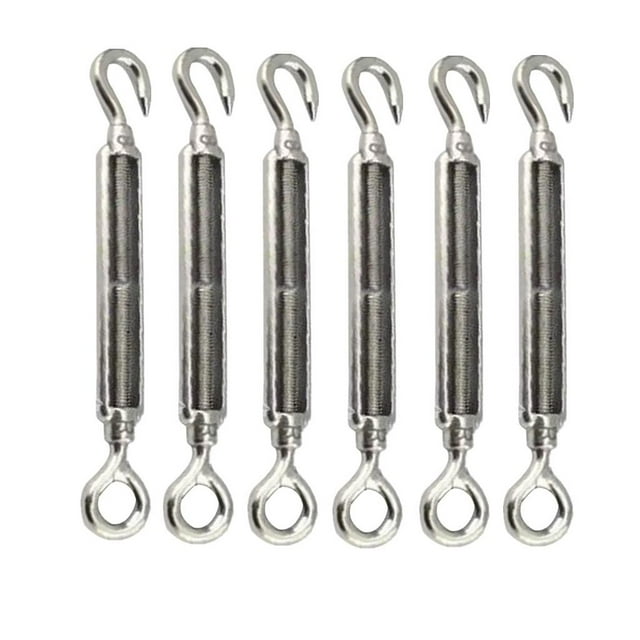 Tensor de Alambre Galvanizado Cola 6pcs Tornillos Acero Inoxidable Tensión de cuerda de alambre