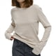thumbnail image 3 of Camiseta de Larga A Rayas para Mujer, Cuello Redondo, Corte Holgado Albaricoque M, 3 of 10