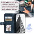 thumbnail image 6 of SaniMore for iPhone 13 PU Leather Case, Wallet Design with Card Slots Cash Pocket [Wrist Strap] Flip kickstand Full Body Protection Magnetic Closure Business TPU Shell for iPhone 13, Darkblue, 6 of 11