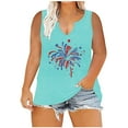 thumbnail image 2 of Women Oversize Summer Women Printed V-Neck Tank Sleeveless Tee Plus Tops, 2 of 7