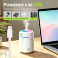 thumbnail image 3 of Mini 300ml Portable Humidifier, Quiet Cool Mist USB Personal Desktop Humidifiers for Home Office Bedroom Car Travel, 3 of 6