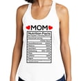 thumbnail image 2 of Mom Nutrition Facts Tank Top Fitted Racerback Women's Large White, 2 of 5