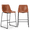 brown-36"high, variant on Black Metal Bar Stools Set of 2 - 26" Counter Height with Back Support and Footrest
