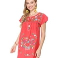 thumbnail image 4 of unik Embroidered Traditional Mexican Dress (Coral, S), 4 of 4