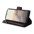 thumbnail image 2 of Case for Google Pixel 6 5G Cover Zipper Pocket Wallet Case Magnetic Protective - Braun, 2 of 5