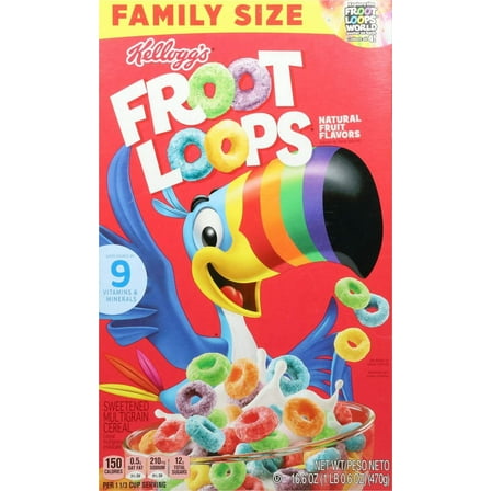 Kellogg's Froot Loops Cereal - Family Size - 16.6 oz