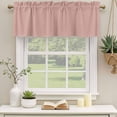 thumbnail image 2 of Pink Pure Color Curtain Valances for Windows, Kitchen Valance Window Treatments Panel 2 Pack, Aesthetics Contemporary Luxury Rod Pocket Short Curtains for Bathroom Bedroom 60 x 18 Inch, 2 of 8