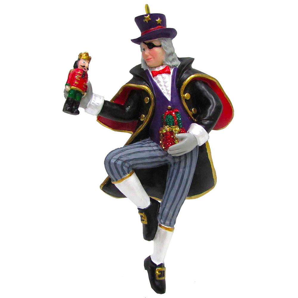 Uncle Drosselmeyer Resin Ornament with Nutcracker (4 inch) Perfect