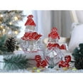 thumbnail image 2 of Icy Giftware Snow Man Candy Jar - Clear and Red - 7.75" - Set of 4, 2 of 4