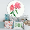 thumbnail image 2 of Designart 'Ancient Purple Chrysanthemum Flower' Traditional Circle Metal Wall Art 29x29 - Disc of 29, 2 of 5