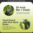 thumbnail image 5 of Open Box Sun Joe 24V 10-Inch 600W Chain Saw Kit with 4.0Ah Battery & Charger, 5 of 8
