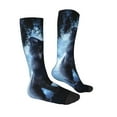thumbnail image 3 of Fotbe Night Scene of Wolves print Women's Men's Novelty Crew Socks Cotton Socks Knee High Socks for Walking,Running,Nurses,Pregnancy, 3 of 9