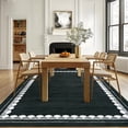 thumbnail image 3 of Washable Area Rug for Living Room, Solid Neutral Non Slip Large Rug with Rubber Backing, Low Pile Stain Resistant Modern Carpet for Bedroom Dining Room, 2×6 ft to 10×13 ft, Camel Gray Blue Black, 3 of 8