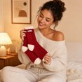 thumbnail image 5 of Busydd 6‑Pack Christmas Socks for Women Winter Fashion Thermal Warm Socks Comfortable Casual Holiday Fuzzy Cotton Socks, 5 of 5