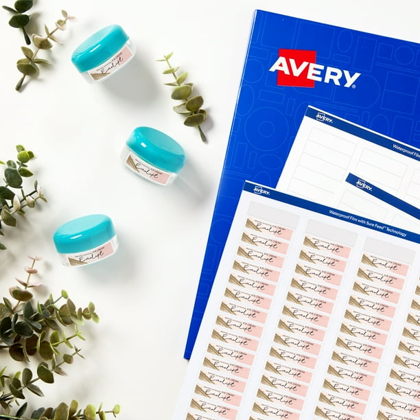 Avery Waterproof Rectangle Labels with Sure Feed, .5" x 1.75", 4,000