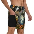 thumbnail image 2 of KLL Sunflower Field Spotted Dog for Mens Swim Trunks Quick Dry Swim Shorts with Built-in Compression Liner Funny Swimwear Bathing Suits-X-Large, 2 of 6
