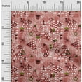 thumbnail image 1 of oneOone Viscose Jersey Dark Rose Brown Fabric Shapes Geometric Fabric For Sewing Printed Craft Fabric By The Yard 60 Inch Wide, 1 of 5
