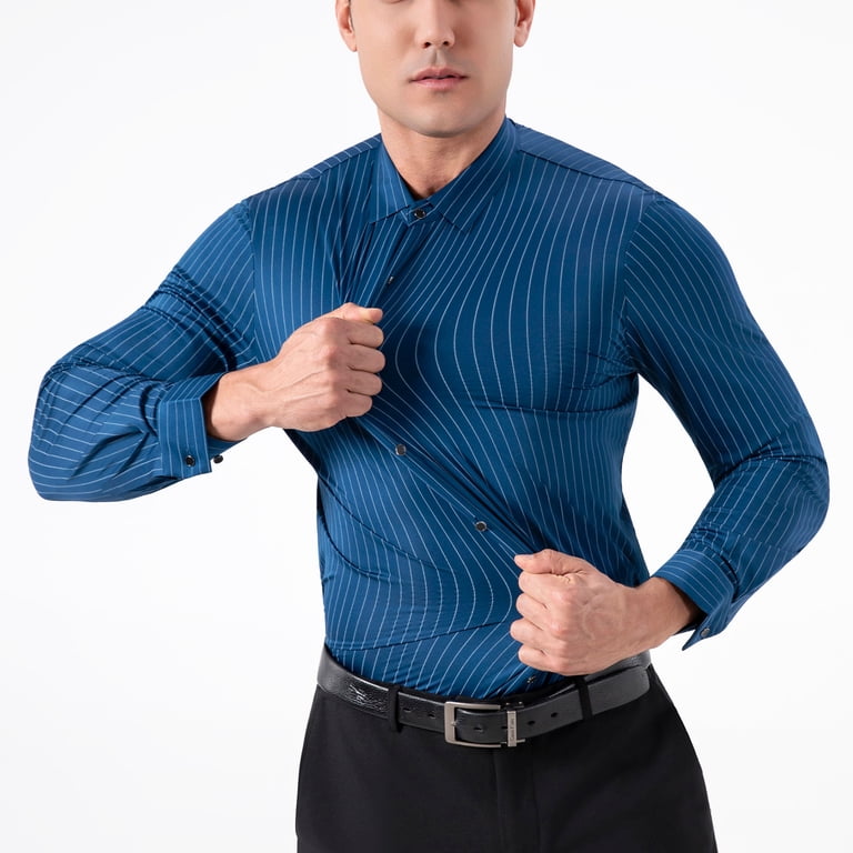 blue textured dress shirt Royal Blue Textured Weave Custom Dress Shirt