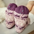 thumbnail image 4 of Christmas Floor Socks Warm Fleece Lined Winter Soft Slipper Socks Christmas With Non Slip Men Women-White/1 Pair, 4 of 7