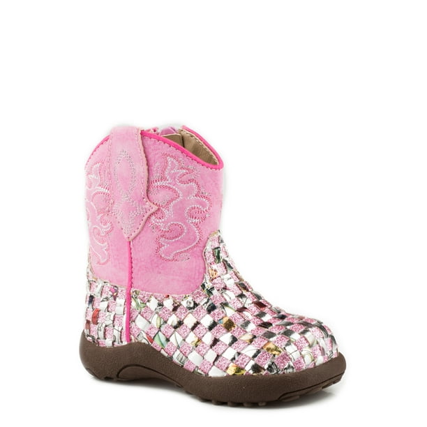 Roper - Roper Infants Girls Pink Faux Leather Western Braid Cowboy ...