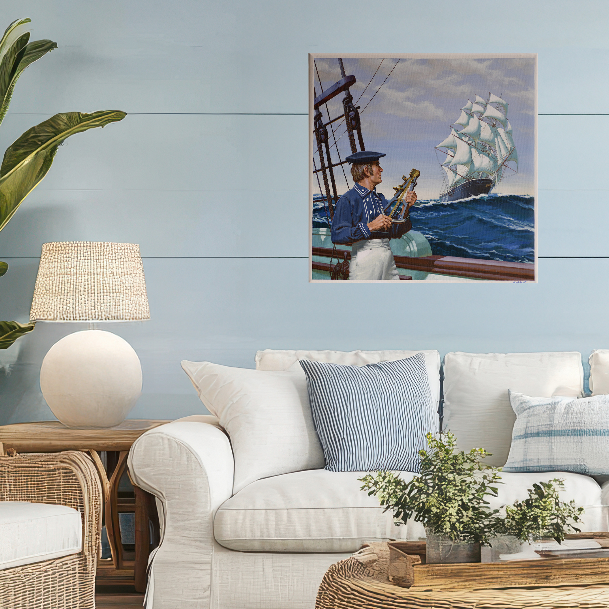 Flying Cloud Sailing Ship Canvas Wall Art, design by Wind River Studios