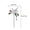 White, variant on Pgyong Metal Garden Stakes Outdoor Decor, Embossed Floral Yard Art with Moving Birds for Patio & Lawn, Weather-Resistant Decorative Metal Flowers