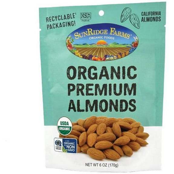 Sunridge Farms 533144 6 oz Whole Premium Organic Almonds