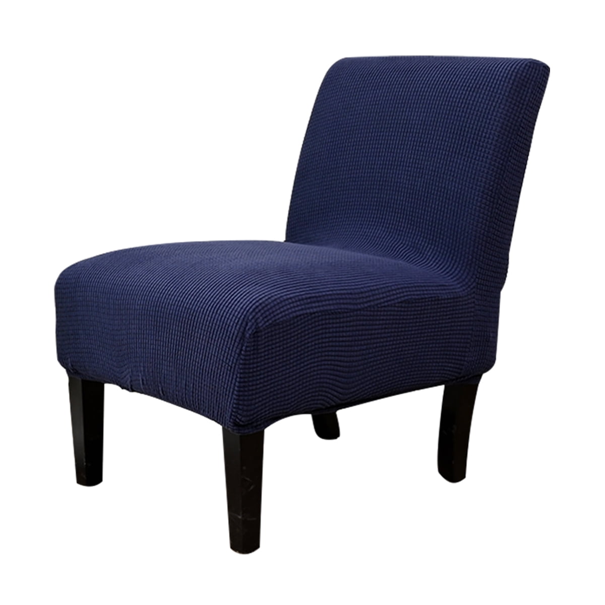 Rosnek Armless Chair Slipcover, Stretch Textured Accent Wing Back Chair