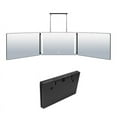 thumbnail image 1 of Rechargeable LED-Lit Tri-Fold Hanging Mirror with Multi-Angle Viewing – Portable Makeup & Haircut Tool, Cosmetic Storage Organizer, Stylish Black Business Gift, 1 of 6