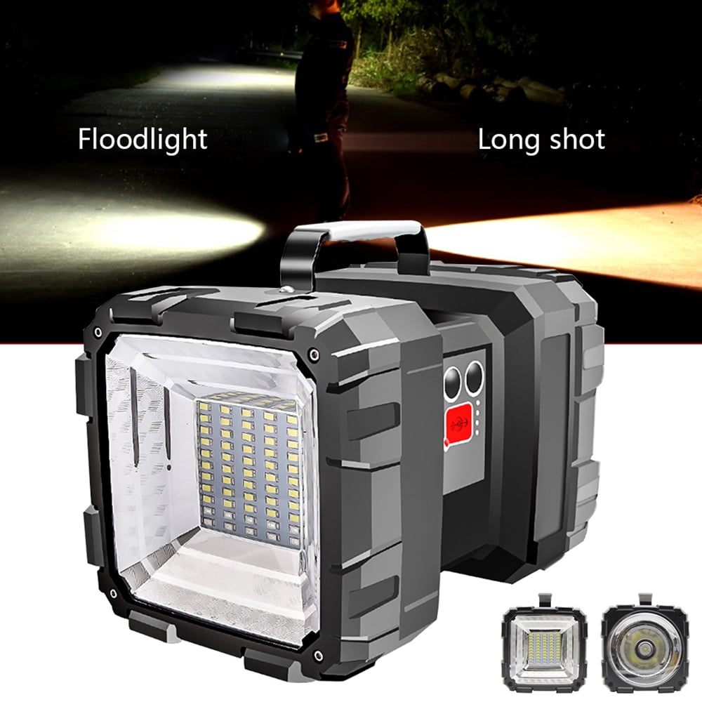 Elbourn Rechargeable Torch Portable Handheld Spotlight Multifunctional  Outdoor Work Searchlight Torch Dual Headlight (W844) 