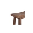thumbnail image 4 of Art Nouveau Allure 10"L x 17.75"W x 24.25"H Brown Saddle Seat Wooden Counter Stool with Angled Legs and Stretchers for Support, 4 of 8
