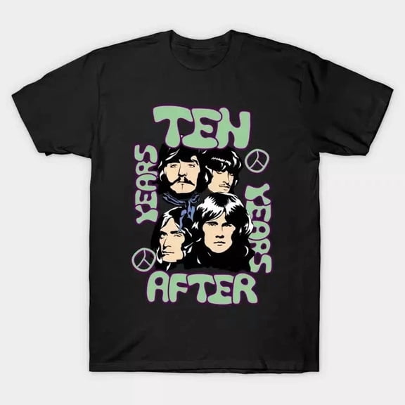Reprint Rare Ten Years After T-shirt Unisex Black Cotton All Sizes BT197