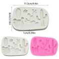 thumbnail image 3 of XKHBDL Cactus Silicone Fondant Mold Cacti Sugarcraft Chocolate Candy Mold Cupcake Cake Decorating Tools Polymer Clay Mold, 3 of 9
