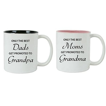 Only the Best Dads/Moms Get Promoted to Grandparents 11 oz Ceramic Coffee Mugs (The Best Coffee Mugs)