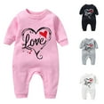 thumbnail image 4 of Zwiiyzr 2025 Newborn Baby Clothes Romper for Kids Girls Boys Long Sleeve Valentine's Day Heart Print T-Shirt Jumpsuit Baby Boy Girl Clothing White, 4 of 4