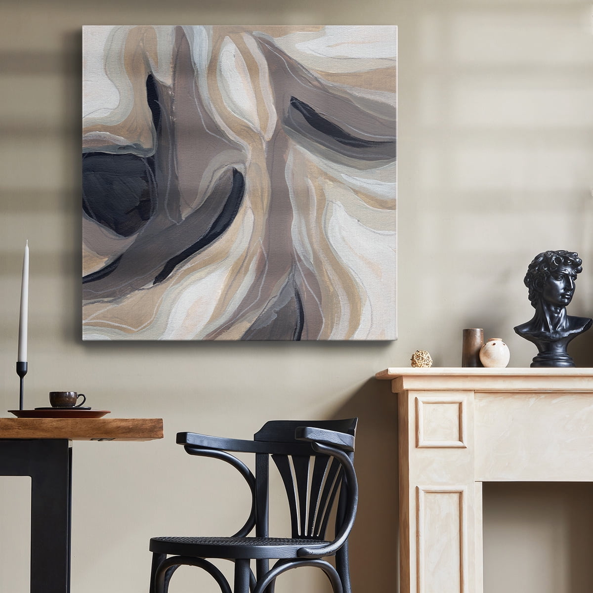 Wexford Home Stone Ripple IV-Premium Gallery Wrapped Canvas, 16" x 16" - Ready to Hang