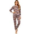 thumbnail image 2 of Racifhz Family Matching Pajamas Halloween Loungewear Set Witch Print Long Sleeve Top and Pants Cozy Sleepwear for Halloween Gifts, Women Size:M, 2 of 6