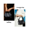 thumbnail image 6 of Gustave Women's PU Leather Crossbody Bag Small Shoulder Handbag Cloud Shaped Ruched Stylish Top Handle Clutch Purse with Adjustable Strap - Black, 6 of 8