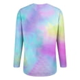 thumbnail image 6 of WHEANG Long Sleeve Shirts For Women Crew Neck Long Sleeve Printed Basic Tee Imitation Cotton Soft Comfy Casual Loose Fit Top 1Pc Purple S-4Xl, 6 of 9
