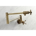 thumbnail image 3 of Kingston Brass KS4103BX Metropolitan Wall Mount Pot Filler Faucet, Antique Brass, 3 of 7