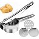 thumbnail image 1 of Stainless Steel Potato Ricer, Potato Masher with 3 Fineness Discs, 1 of 4